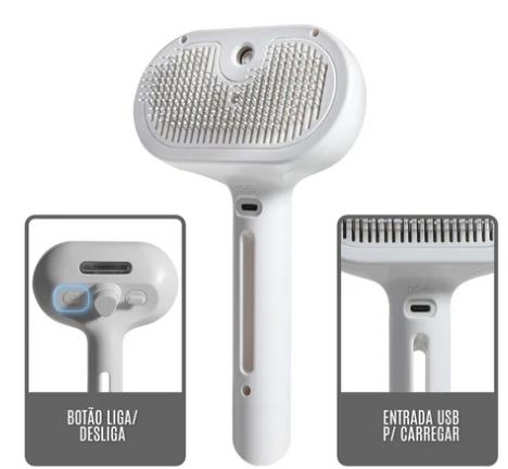 NimbusPet - Escova Banho a Seco Vapor